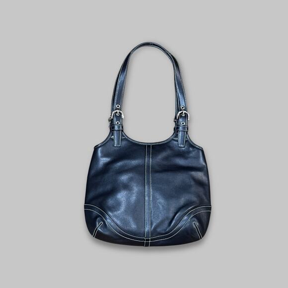 Coach Black Leather Tote Shoulder Bag – Style No. A04S-4983 - Picture 2 of 5